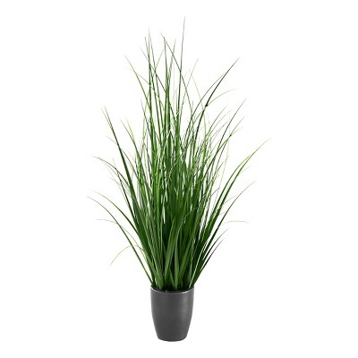 GlasFlength Artificial Plants Small Fake Plants Artificial Grass Plants Faux Plants for Indoor Home Table Decor, Green, 22"*22"*22.5"