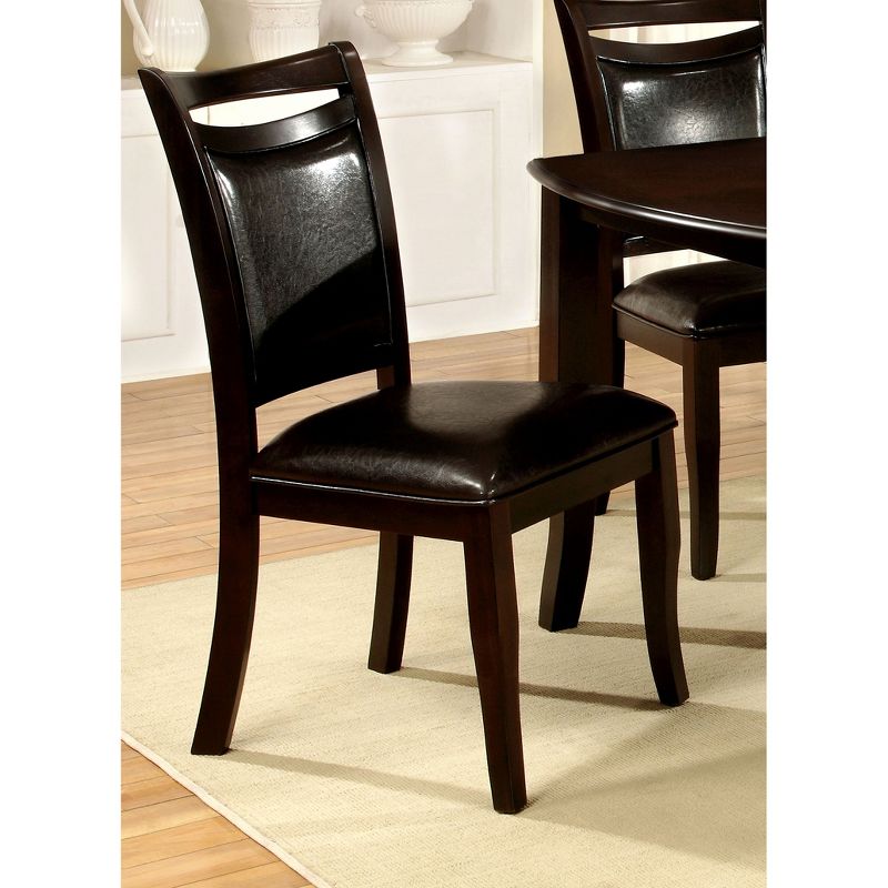 Set of 2 Burton&#160;Leatherette Padded Curved Back Side Chair Dark Cherry/Espresso - miBasics, 3 of 5
