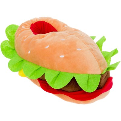 FUNZIEZ! - Men's Hamburger Slippers - Large