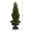 Nearly Natural 3.5-ft Mini Cedar Artificial Pine Tree in Iron Colored Urn UV Resistant (Indoor/Outdoor) - image 2 of 4