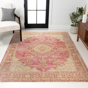 JONATHAN Y Khilana Floral Medallion Area Rug - 1 of 4