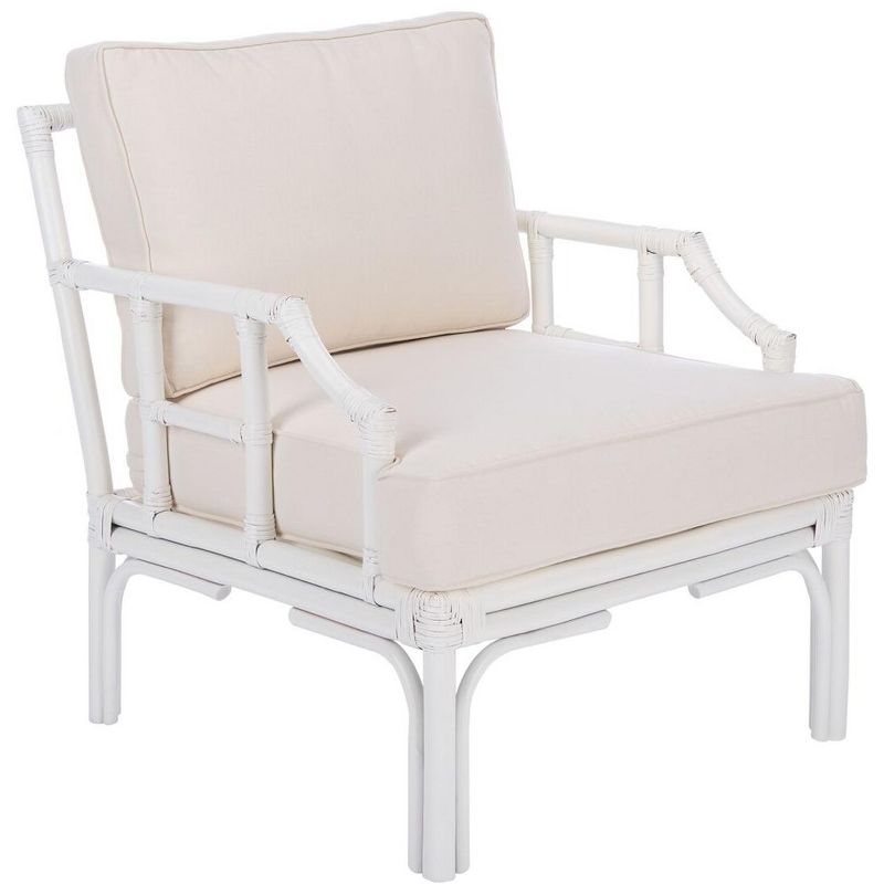 Kazumi Accent Chair W/ Cushion - White/White - Safavieh., 3 of 10
