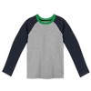 Mightly Toddler 2pk Fair Trade Organic Cotton Long Sleeve T-Shirts (Navy and Green - 3T) - 3 of 4