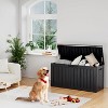 MaseiKar 80 Gallon Waterproof Deck Box, Lockable Resin Storage Box for Patio Furniture Cushions Garden Tools and Outdoor Delivery Storage - 3 of 4