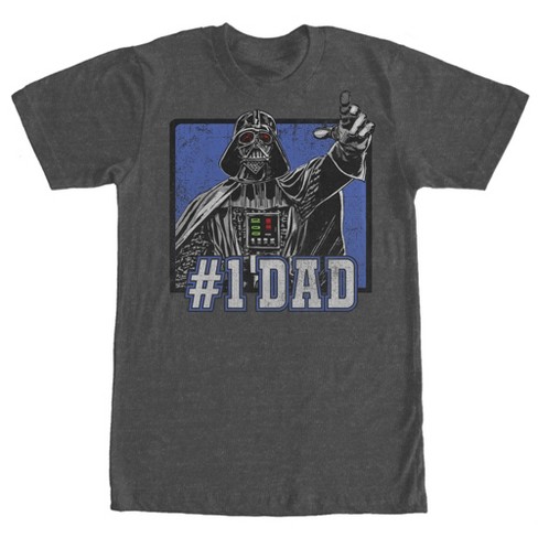Men's Star Wars Darth Vader Number One Father T-Shirt - Charcoal Heather -  Small