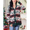 Whizmax Women's Ugly Christmas Sweater Open Front Caidigans Knitted Long Sleeve Sweaters Cardigan - 4 of 4