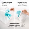 KeaBabies 13X18 Toddler Pillowcase, Soft Waterproof Toddler Pillow Protector Cover for Kids, Boys, Girls, Travel (Soft White) - 2 of 4