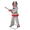 5 Ft. 8 3/4" Animated Standing Clown with Baseball Bat Halloween Decoration - 2 of 2