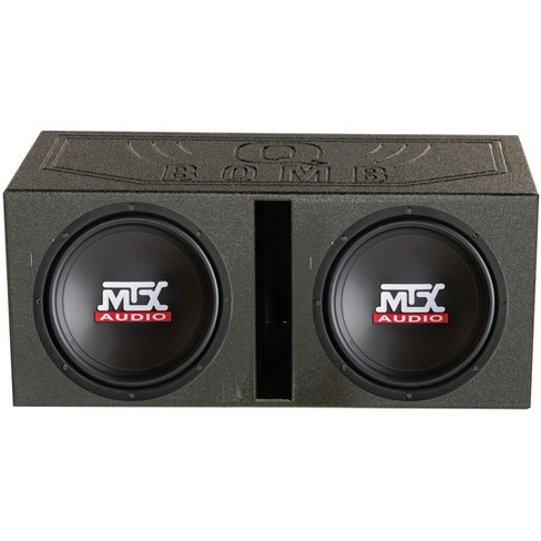 2) MTX TN12-02 12 400 Watt Car Audio Subwoofers + Ported Dual Box Enclosure