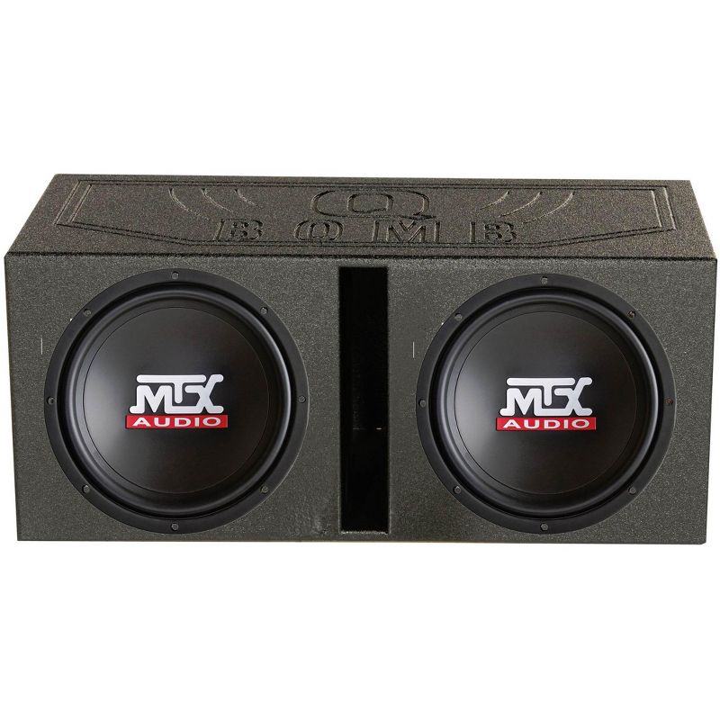 2) MTX TN12-02 12" 400 Watt Car Audio Subwoofers + Ported Dual Box Enclosure, 1 of 7