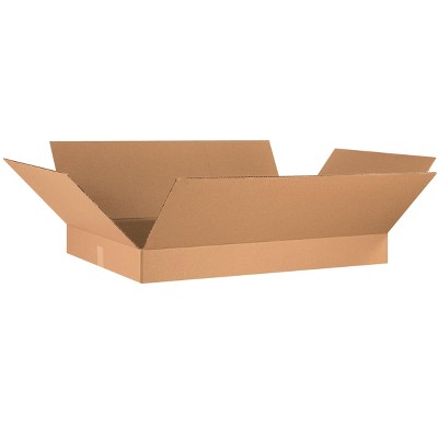 Box Partners Flat Corrugated Boxes 36" x 24" x 4" Kraft 10/Bundle 36244