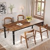 coucheta 78'' Large Industrial Dining Table for 6-8 People, Kitchen Table with Metal Legs & Chamfer Corner for Dining Room, Kitchen, Living Room - 4 of 4