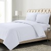 Queen Solid Cotton Flannel Oversized Duvet Cover Set White - Azores ...