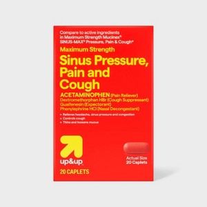 Acetaminophen Sinus Pressure, Pain & Cough Relief Caplets - 20ct - up&up™ - 1 of 4