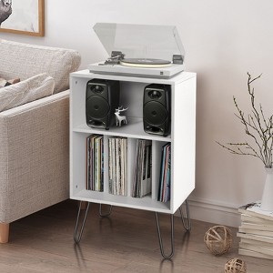 Hommpa Multi-Functional Record Listening Station Play Stand with Vinyl Storage - 1 of 4