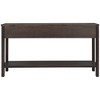 YOOCOZZ 60" Long Solid Wood Rustic Console Table with Bottom Shelf and two Different Size Drawers for Storage - 3 of 4