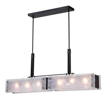 CWI Lighting Assunta 6 Light Chandelier With Black Finish