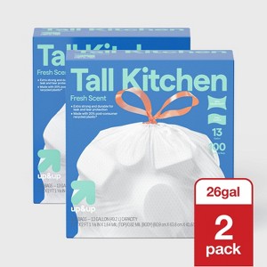 2 Pack/13gal/100ct Each UltraStretch Tall Kitchen Drawstring Trash Bags - Fresh Scent - up&up™ - 1 of 4