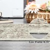 Vintage Distressed Floor Cover Living Room Foldable Thin Rug Indoor Traditional Non Slip Carpet Floral - 4 of 4