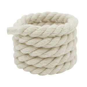 INSPIRE CHIC Chunky Rope Laces Round Hand-woven Solid Color Shoelaces for Sneakers 1 Pair - 1 of 4