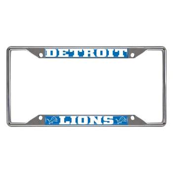 NFL Detroit Lions Stainless Steel License Plate Frame