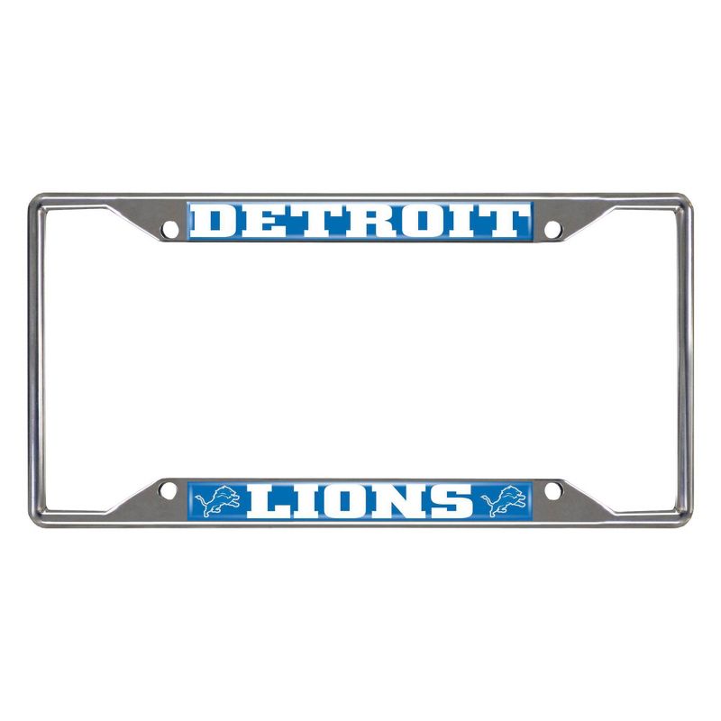 NFL Detroit Lions Stainless Steel License Plate Frame, 1 of 4