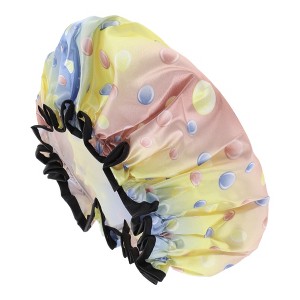 Unique Bargains Women Gradient Color Dots Shower Cap Assorted Color 1 Pc - 1 of 3