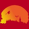 Men's Design By Humans Halloween witch silhouette By InfaredDesigns T-Shirt - 2 of 4