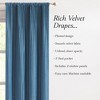 38"x84" Lush Decor Glam Pleated Velvet Light Filtering Window Curtain Panels Teal Pair - 2 of 4