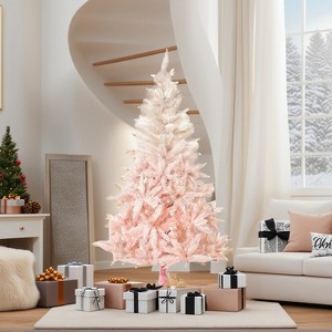 Resenkos 5 foot pink artificial Christmas tree - 1 of 4