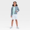 Girls' Hearts French Terry Zip-Up Hoodie - Cat & Jack™ - 4 of 4