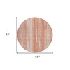 Orange And Salmon Botanical Leaves Washable Indoor Outdoor Area Rug - 3 of 4