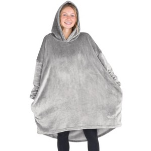 The Bare Homey - Adult Wearable Blanket - Microplush Side Pockets - 1 of 4