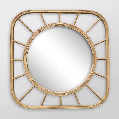 Glass Wall Mirror With Square Mirrors Silver - Novogratz : Target