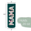 Elanze Designs Mama Floral Dark Teal 20 ounce Stainless Steel Travel Tumbler - 2 of 4