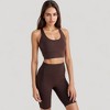 Anna-Kaci Active Women's Scoop Neck Sports Bra Top with Wide Straps and Soft Stretch Fit - 2 of 4