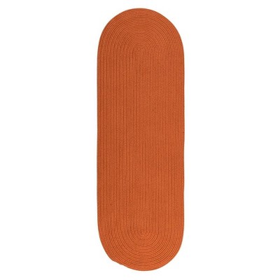 Colonial Mills Reversible Flat-Braid (Oval) Runner - Rust 2'4"x15'