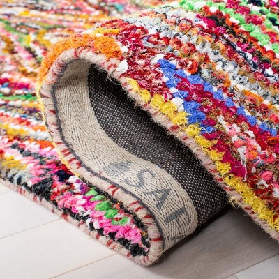 Handmade Multicolor Wool and Cotton Tufted Rectangular Area Rug 4' x 6'
