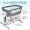 3 in 1 Bassinet, Bedside Sleeper, & Playpen, Easy Folding Portable Crib (Grey) - 4 of 4