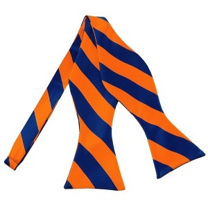Men's 2.75" x 4.75" Adjustable 16" - 22" Self-Tie College Stripe Bow Tie - 1 of 3