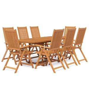 vidaXL Patio Dining Set Outdoor Dining Set Chair with Cushions for Garden - 1 of 4