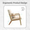 23"W Accent Chair Padding Lounge Arm Chair with Cushion and Pillow, Velvet/PU-ModernLuxe - 3 of 4