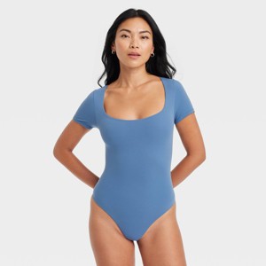 Women's Luxe Stretch Square Neck Thong Bodysuit - Auden™ - 1 of 4
