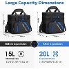 20L Insulated Lunch Bag for Men Women, Expandable Double Deck Leakproof Cooler Bag with 6 Pockets, Reusable Lunch Tote Bag for Work, Picnic, School - 2 of 4