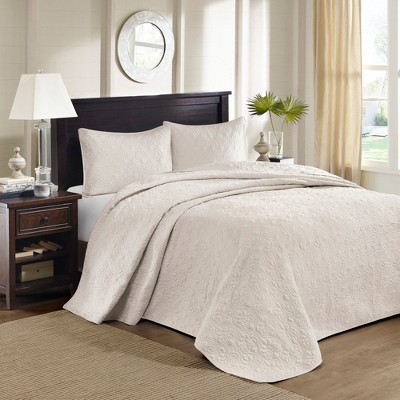 3 Pcs Elegant Reversible Fitted Bedspread Set, Classic Stitch Pattern Rich Depth and Texture Bedding Set, All Season Home Textile fits Lux Bedroom Decor