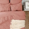 Bedsure | 5/7 Pcs Bed in a Bag Solid Diamond Pintuck Bedding Set for All Season - 4 of 4