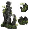 Unique Bargains Aquarium Terrariums Mountain for Fish Tank Landscape Decoration Gray Green 11.81" Height 1pcs - 3 of 4