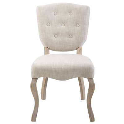 Chic Array Vintage French Beige Velvet Side Chair