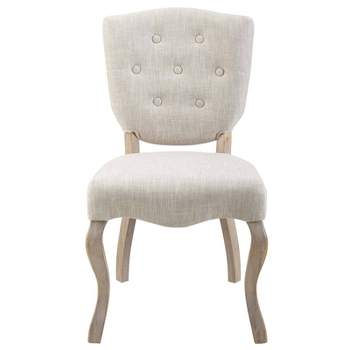 Array Vintage French Upholstered Dining Side Chair Beige - Modway
