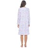Casual Nights Women's Zip Up Robe Housecoat, Velour Duster Lounger Dress with Pockets - 3 of 4
